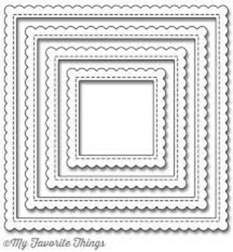 My Favorite Things Die-Namics Stitch Square Scallop Edge (MFT-927)