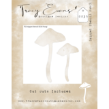 Tracy Evans Fungi 4x4 Inch Snippet Stencil (SS035)