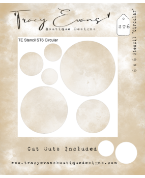 Tracy Evans Circular 6x6 Inch Stencil (ST006)