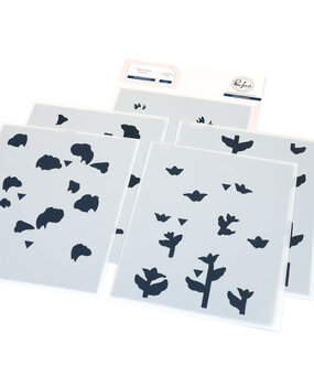 Pinkfresh Studio Artful Foundations Stencil Rising Wildflowers (309525)