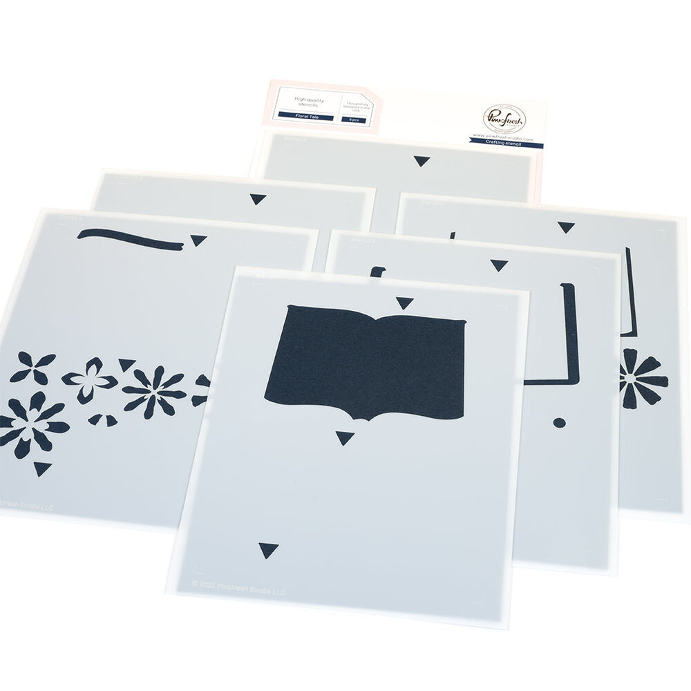 Pinkfresh Studio Artful Foundations Stencil Floral Tale (309925)