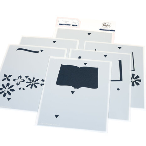 Pinkfresh Studio Artful Foundations Stencil Floral Tale (309925)