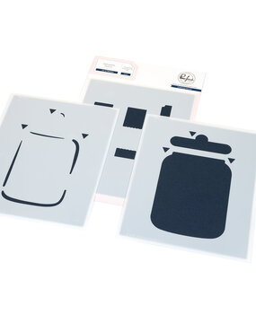 Pinkfresh Studio Artful Foundations Stencil Jar of Wishes (310425)