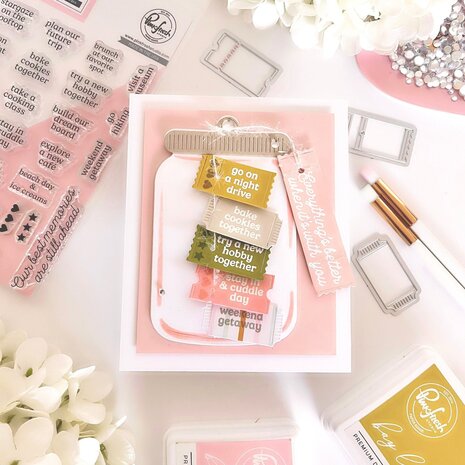 Pinkfresh Studio Artful Foundations Stencil Jar of Wishes (310425)