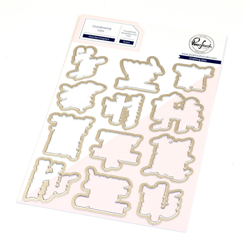 Pinkfresh Studio Artful Foundations Die Heartfelt Chapters (310125)