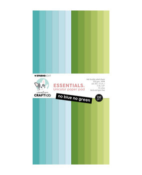 Creative Craftlab PRE-ORDER Essentials No blue no green Slimline Unicolor Paper Pad (CCL-ES-UPP429)