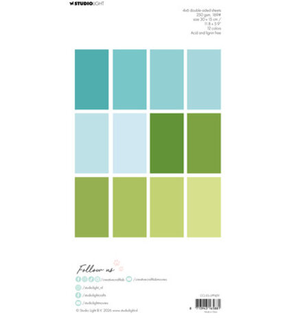 Creative Craftlab PRE-ORDER Essentials No blue no green Slimline Unicolor Paper Pad (CCL-ES-UPP429)