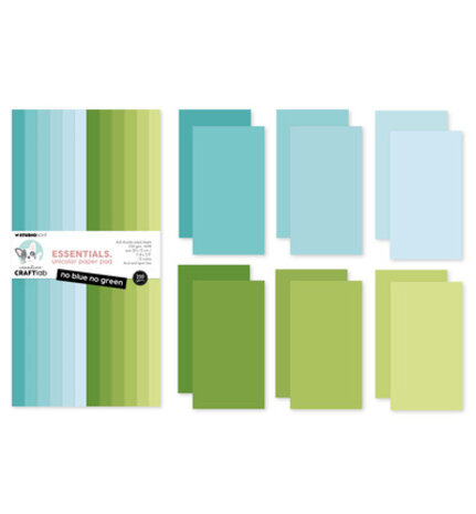 Creative Craftlab Essentials No blue no green Slimline Unicolor Paper Pad (CCL-ES-UPP429)