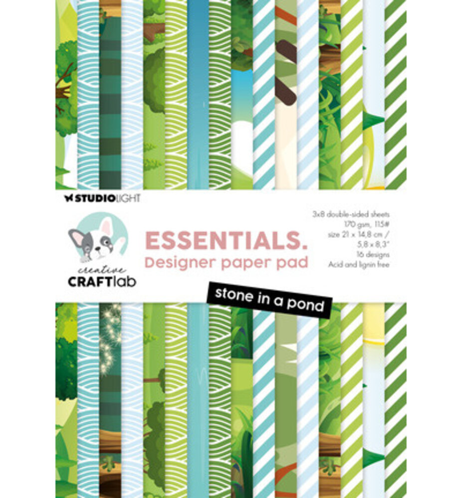 Creative Craftlab Essentials Stone in a Pond A5 Paper Pad (CCL-ES-DPP428)
