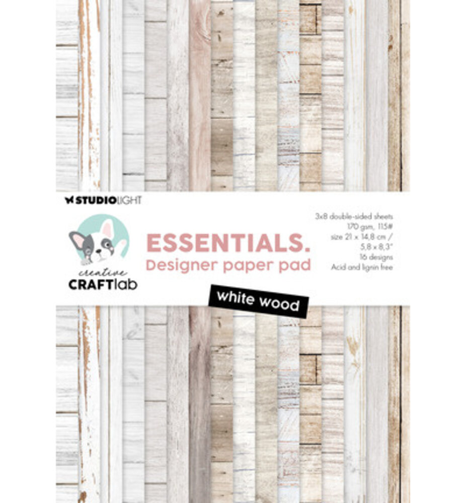 Creative Craftlab PRE-ORDER Essentials White Wood A5 Paper Pad (CCL-ES-DPP430)
