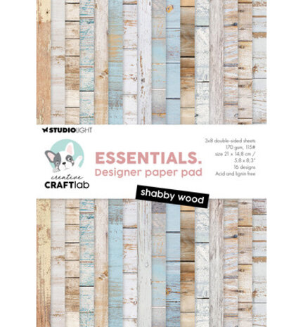 Creative Craftlab Essentials Shabby Wood A5 Paper Pad (CCL-ES-DPP431)