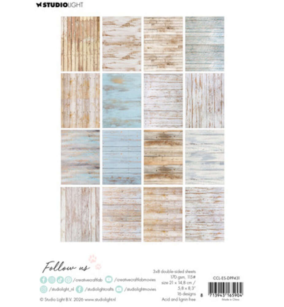 Creative Craftlab Essentials Shabby Wood A5 Paper Pad (CCL-ES-DPP431)