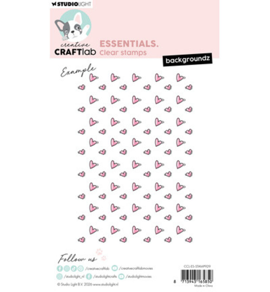 Creative Craftlab Essentials Clear Stamp Backgroundz Hearts (CCL-ES-STAMP929)