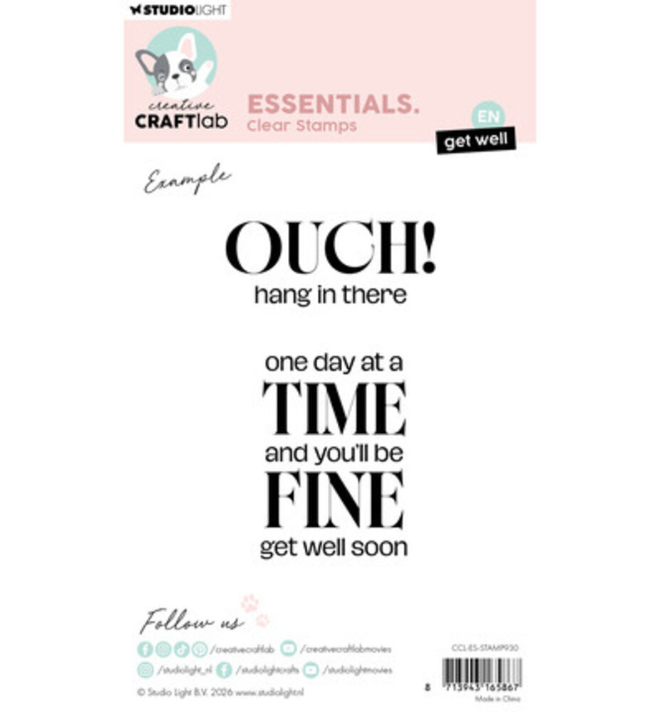 Creative Craftlab Essentials Clear Stamp Get Well (CCL-ES-STAMP930)