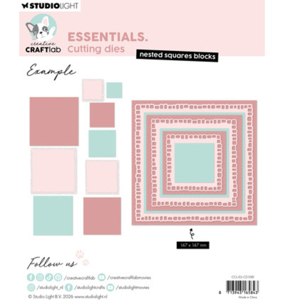 Creative Craftlab PRE-ORDER Essentials Dies Nested Squares Blocks (CCL-ES-CD1081)