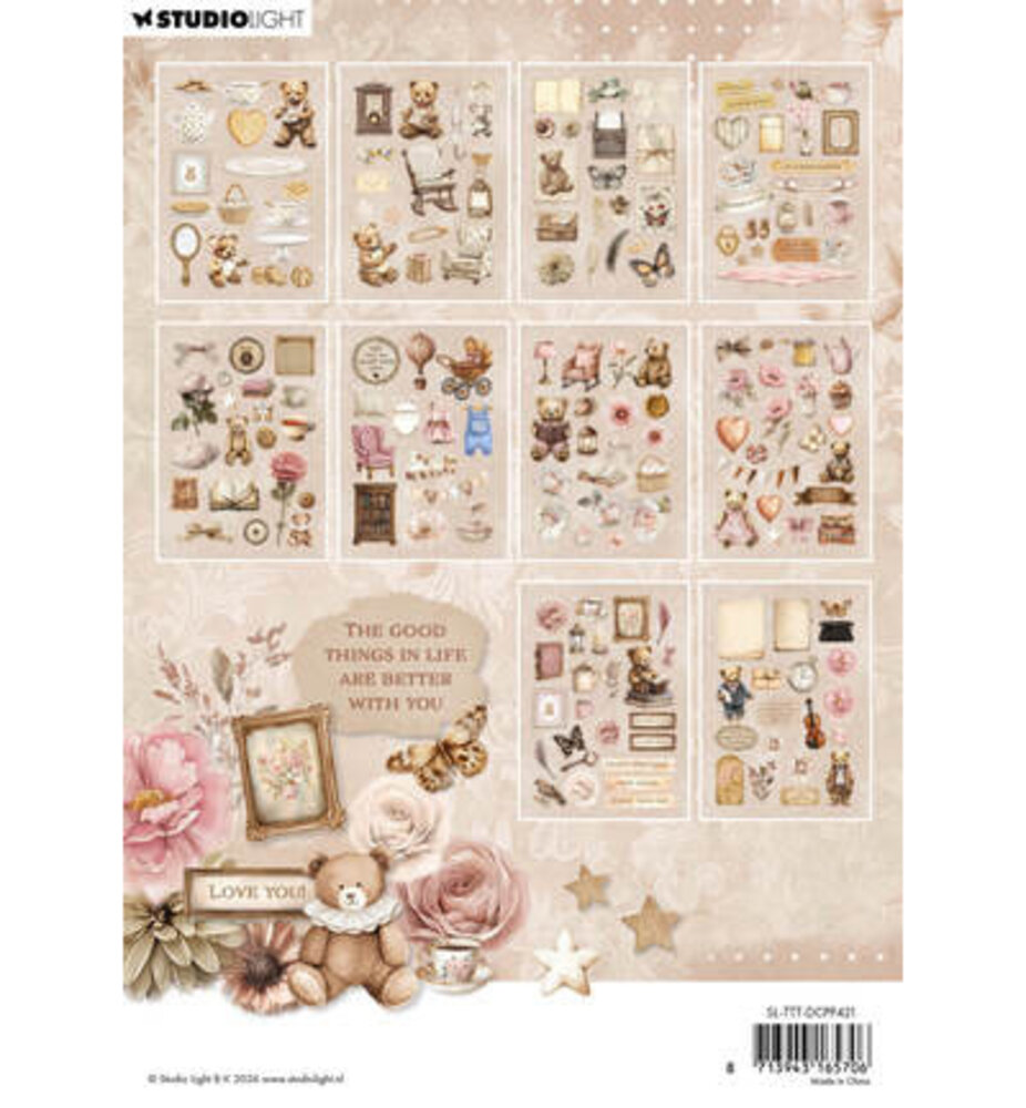 Studio Light Teddy's Tea Time A5 Die-Cut Paper Pad (SL-TTT-DCPP421) Studio Light Teddy's Tea Time A5 Die-Cut Paper Pad (SL-TTT-DCPP421)