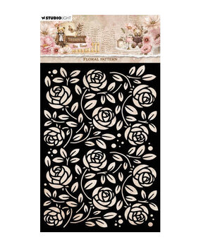 Studio Light PRE-ORDER Teddy's Tea Time Masking Stencil Floral Pattern (SL-TTT-MASK388)