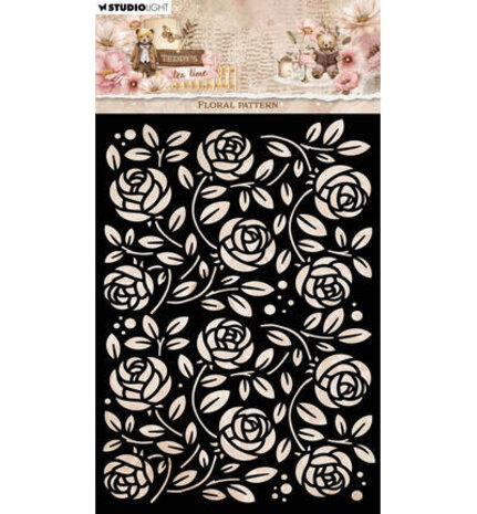 Studio Light PRE-ORDER Teddy's Tea Time Masking Stencil Floral Pattern (SL-TTT-MASK388)
