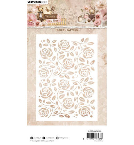 Studio Light PRE-ORDER Teddy's Tea Time Masking Stencil Floral Pattern (SL-TTT-MASK388)