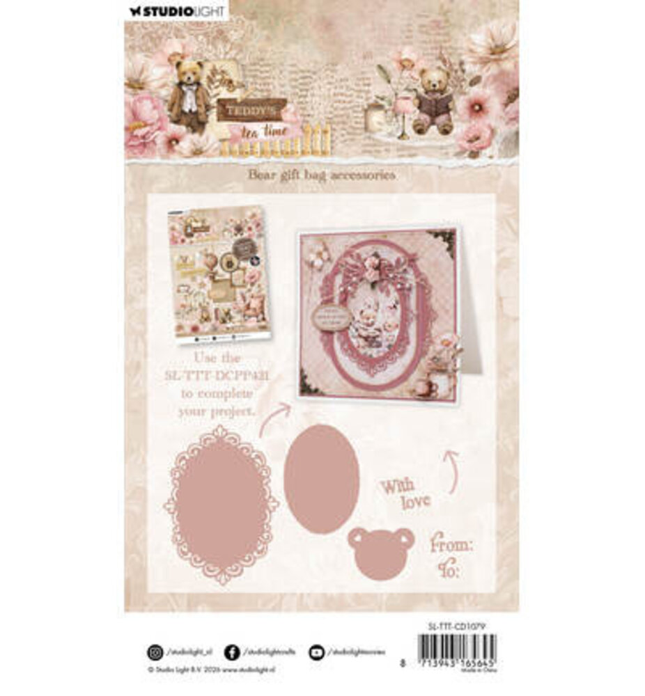 Studio Light Teddy's Tea Time Snijmal Bear Gift Bag Accesories (SL-TTT-CD1079) Studio Light Teddy's Tea Time Snijmal Bear Gift Bag Accesories (SL-TTT-CD1079)