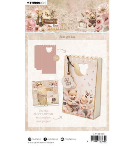 Studio Light PRE-ORDER Teddy's Tea Time Snijmal Bear Gift Bag (SL-TTT-CD1080)
