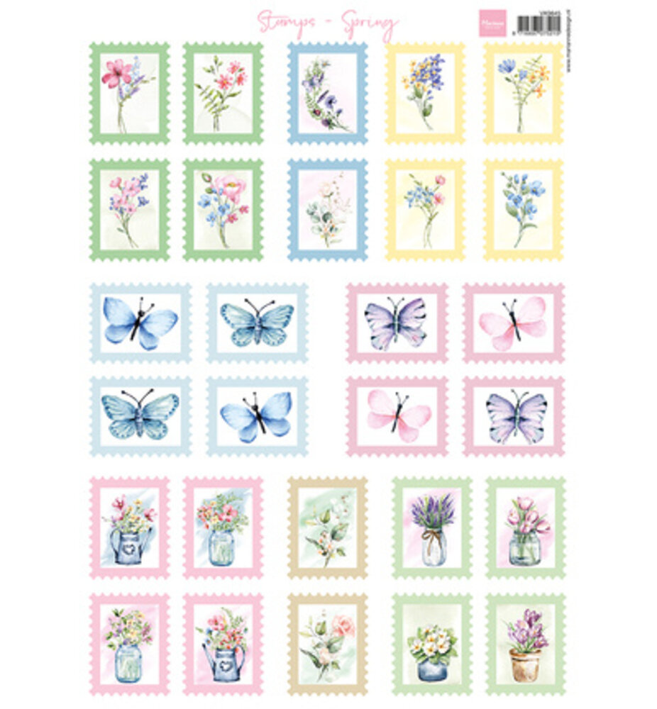 Marianne Design PRE-ORDER Knipvel A4 Stamp Spring (VK9645)