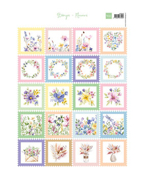 Marianne Design Knipvel A4 Stamp Flowers (VK9646)