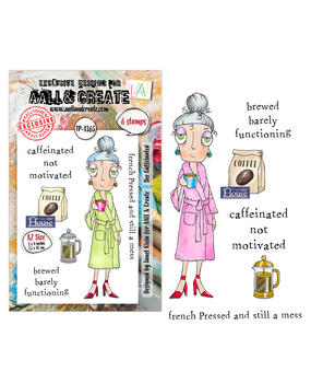 AALL and Create Clear Stamp Set A7 Dee Caffinated (AALL-TP-1365)