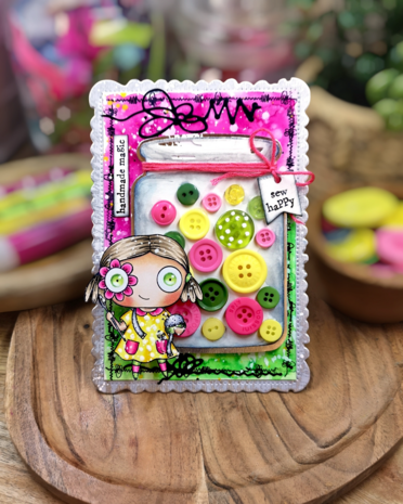 AALL and Create Clear Stamp Set A7 Sew Happy (AALL-TP-1362)