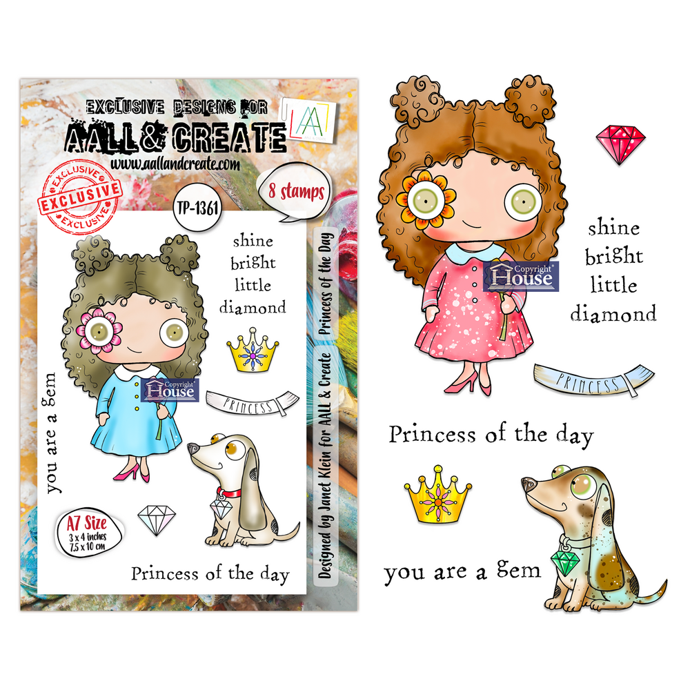 AALL and Create Clear Stamp Set A7 Princess of the Day (AALL-TP-1361)