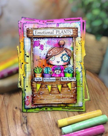 AALL and Create Clear Stamp Set A7 Plant Hugs (AALL-TP-1360)