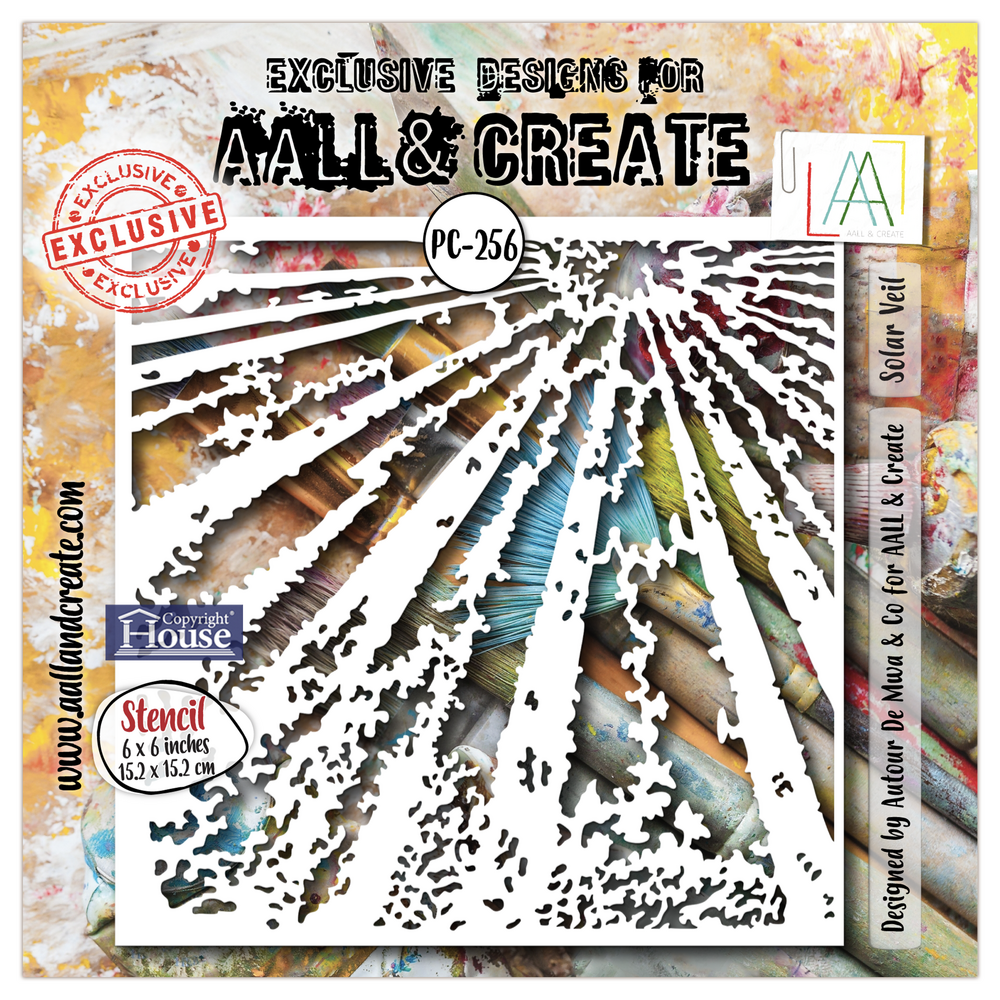 AALL and Create Masking Stencil 6x6 Inch Solar Veil (AALL-PC-256)