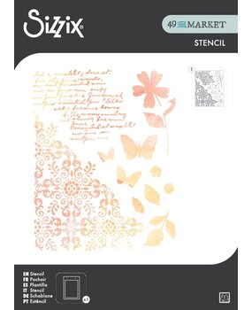 Sizzix 49 & Market A4 Stencils Petal Play (667061)