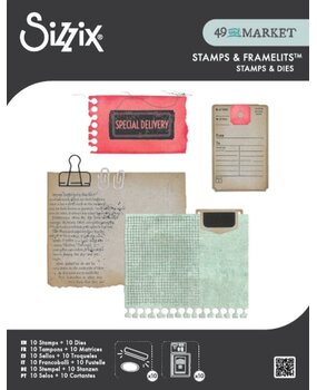 Sizzix 49 & Market Clear Stamps with Framelits Creative Combos (667058) Sizzix 49 & Market Clear Stamps with Framelits Creative Combos (667058)