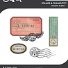 Sizzix 49 & Market Clear Stamps with Framelits Globetrotter's Mark (667060)