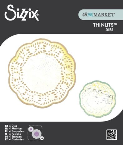 Sizzix 49 and Market Thinlits Die Set Doily Duo (667059)