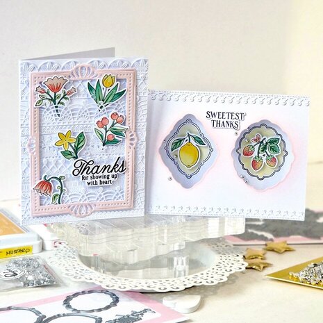 Pinkfresh Studio Homespun with Heart Stencil Freshly Picked (311425)