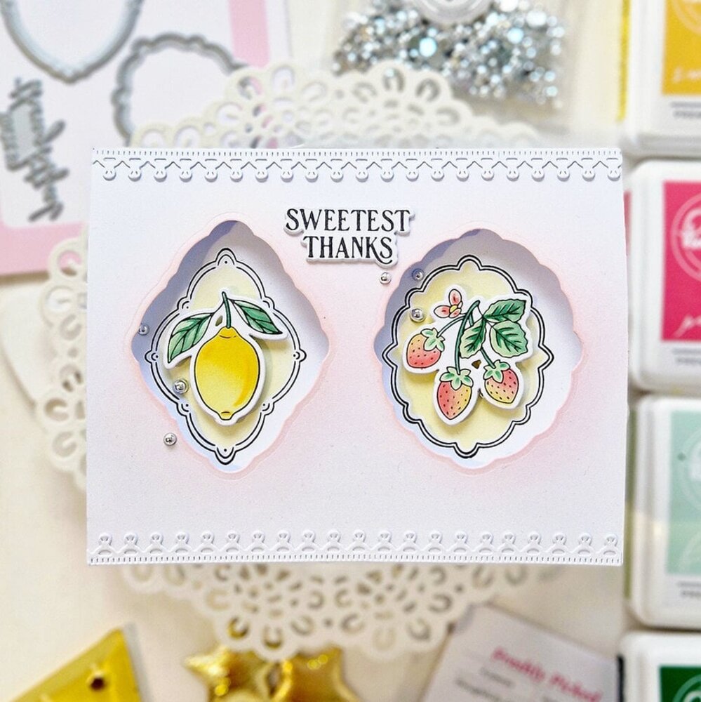 Pinkfresh Studio Homespun with Heart Stencil Freshly Picked (311425)