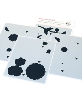 Pinkfresh Studio Homespun with Heart Stencil Bloomsmith Florals (312625)