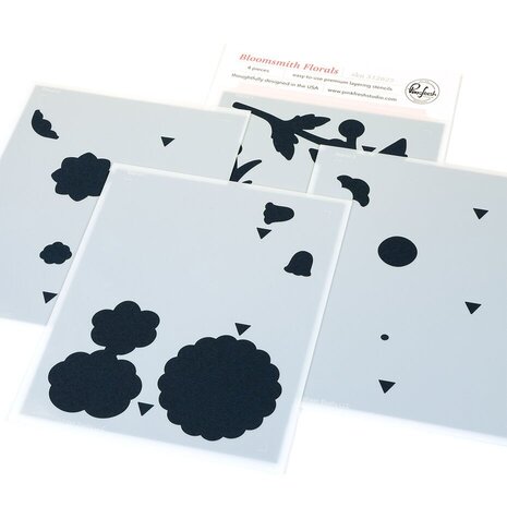 Pinkfresh Studio Homespun with Heart Stencil Bloomsmith Florals (312625)