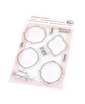 Pinkfresh Studio Homespun with Heart Stamp Cottage Frames (311625)