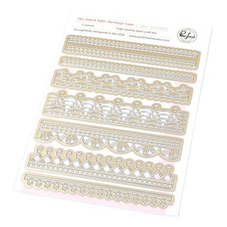 Pinkfresh Studio Homespun with Heart Die The Stitch Edit Heritage Lace (313325)
