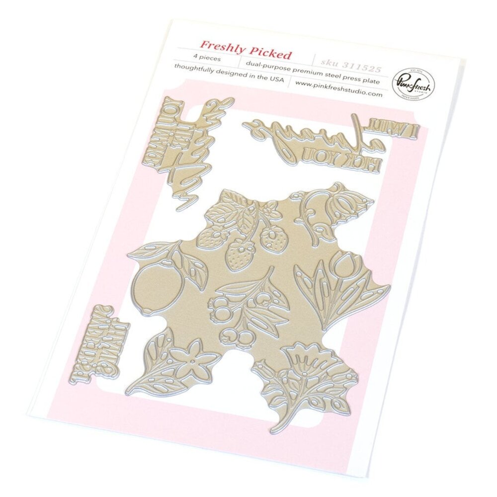 Pinkfresh Studio Homespun with Heart Press Plate Freshly Picked (311525)