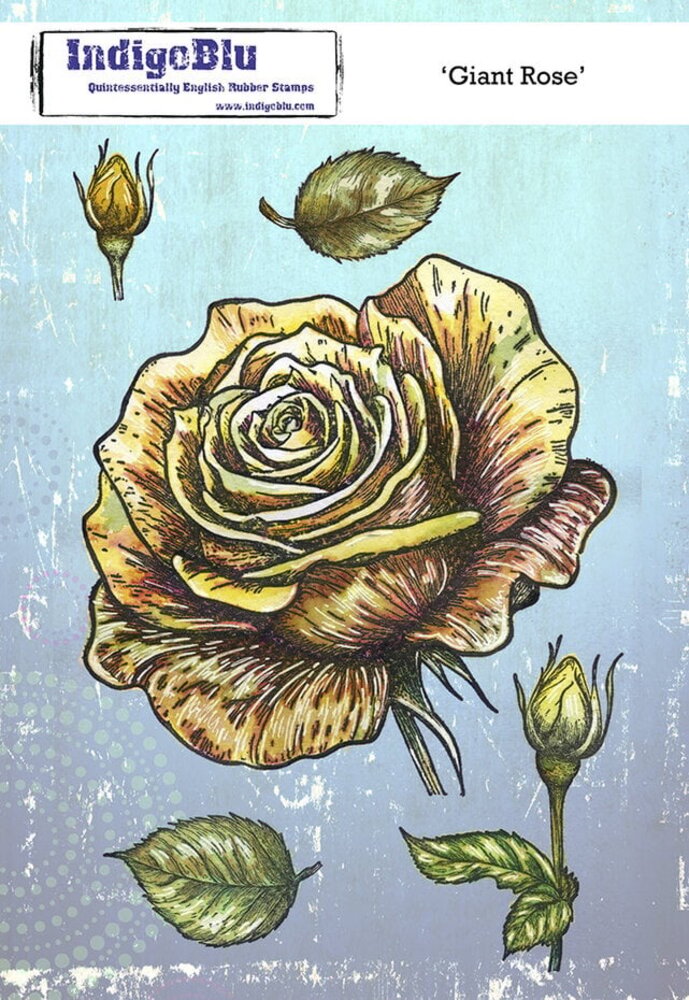 IndigoBlu Giant Rose A5 Rubber Stamp (IND1488)