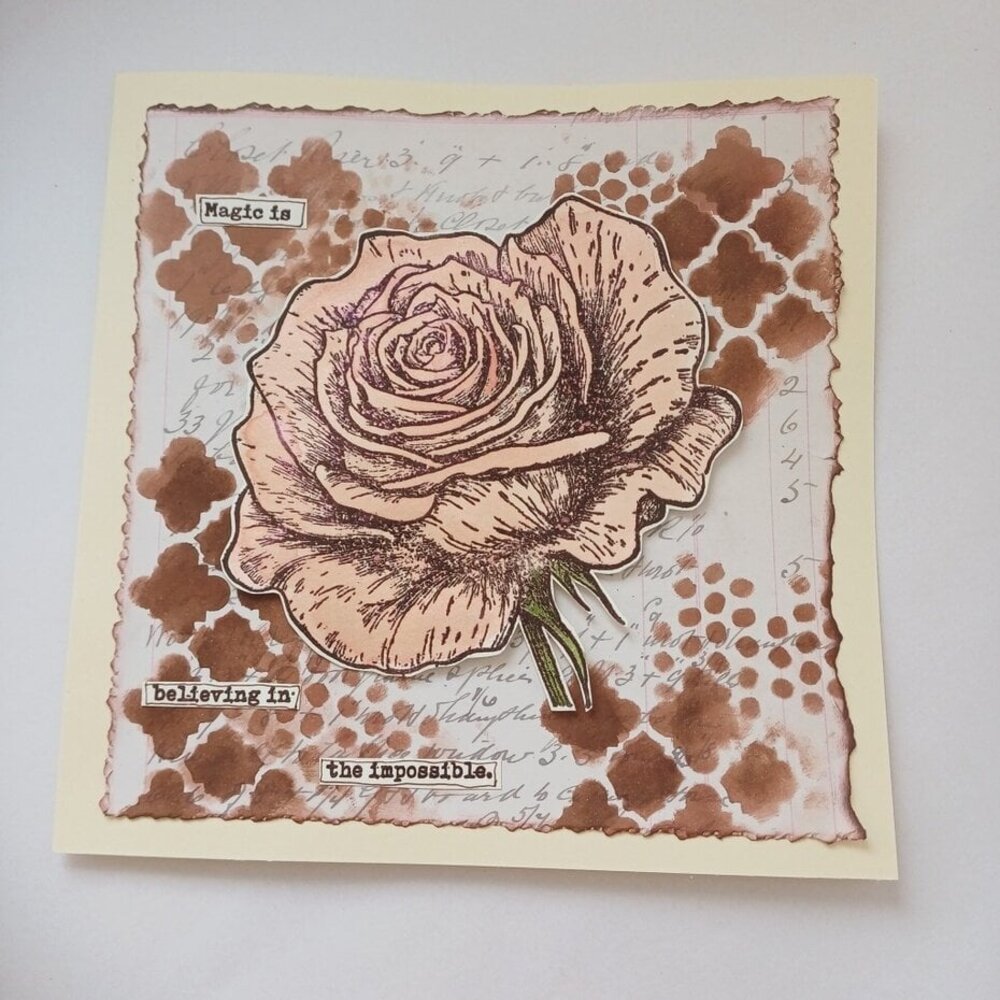 IndigoBlu Giant Rose A5 Rubber Stamp (IND1488)