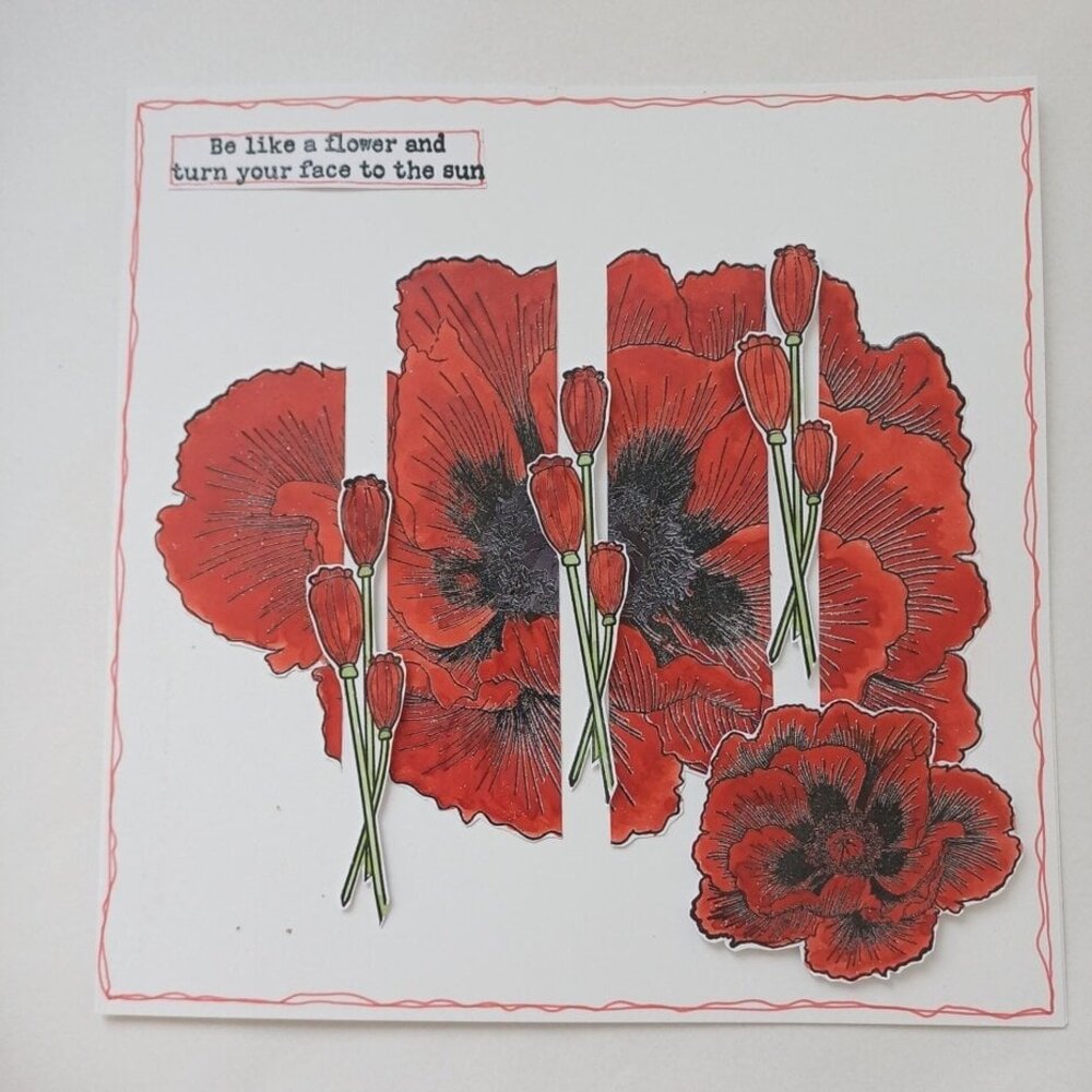 IndigoBlu Giant Poppy A5 Rubber Stamp (IND1490)