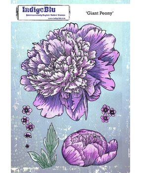 IndigoBlu Giant Peony A5 Rubber Stamp (IND1491)