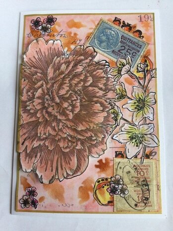 IndigoBlu Giant Peony A5 Rubber Stamp (IND1491)