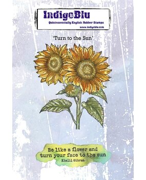 IndigoBlu Turn to The Sun A6 Rubber Stamp (IND1489)