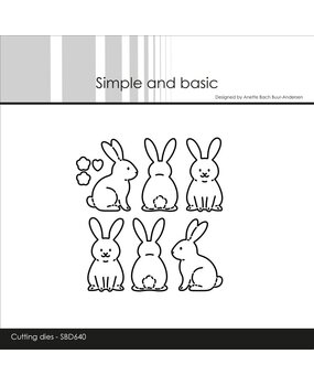 Simple and Basic Easter Bunnies Metal Dies (SBD640)